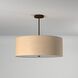 Textile Collection - Classic Family 6 Light 24 inch Dark Bronze Drum Pendant Ceiling Light in Incandescent, Cream Linen, Classic Family