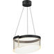 Sonata LED 13 inch Black Suspension Pendant Ceiling Light