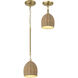 Jace 1 Light 6 inch Soft Gold Semi Flush Ceiling Light