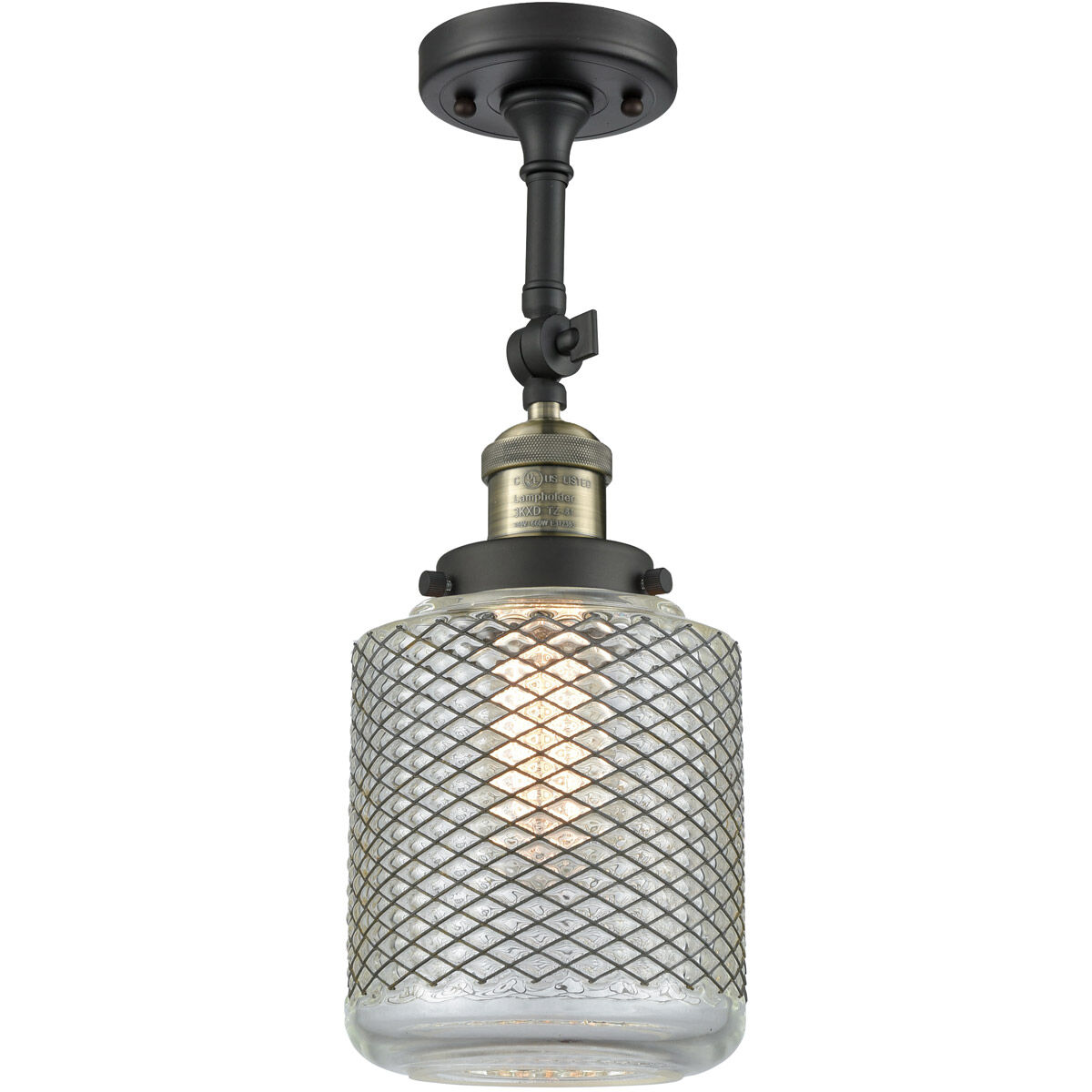 Franklin Restoration Stanton 1 Light 6 inch Black Antique Brass Sconce Wall Light, Franklin Restoration