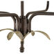 Lowcountry 4 Light Rustic Bronze and Antique Platinum Chandelier Ceiling Light
