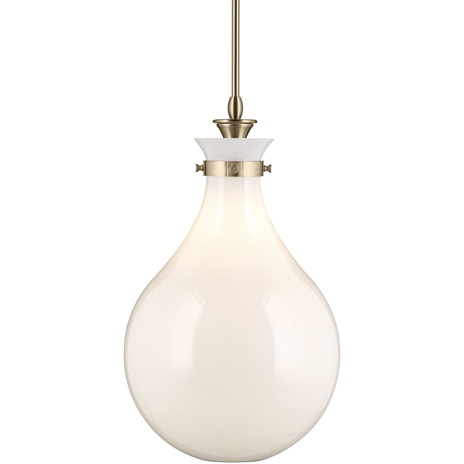 Laria 1 Light Champagne Bronze Pendant Ceiling Light in Opal