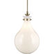 Laria 1 Light Champagne Bronze Pendant Ceiling Light in Opal