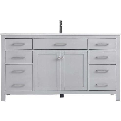 Lewis 60 X 22 X 34 inch Grey Vanity Sink Set