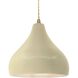 Radiance LED 11.5 inch Antique Brass and Vanilla Gloss Pendant Ceiling Light