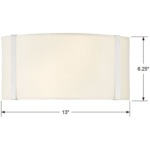 Fulton 2 Light 13 inch Polished Nickel ADA Sconce Wall Light