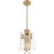 Latitude 3 Light 9.5 inch Brushed Gold Pendant Ceiling Light