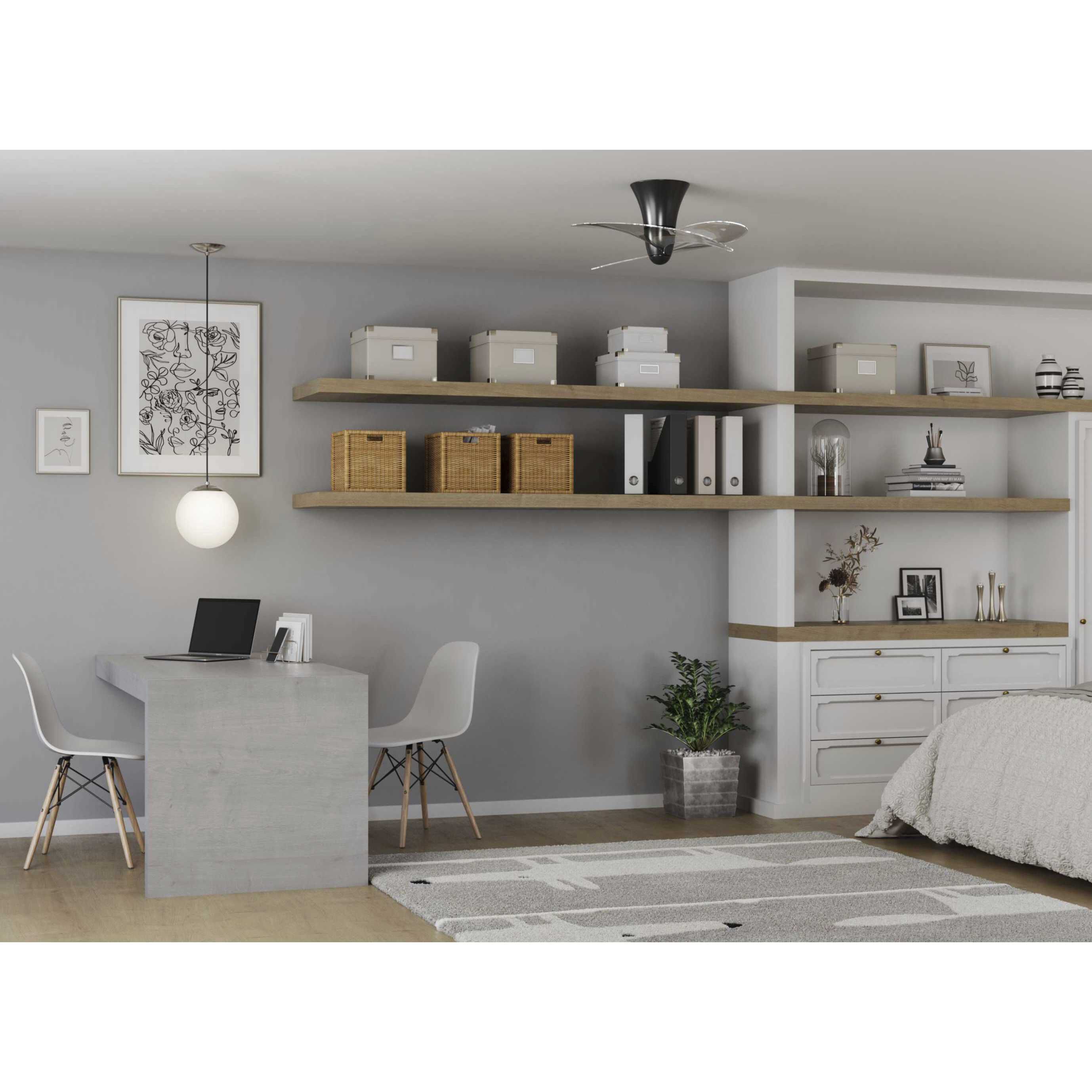 Atwell 1 Light 8 inch Brushed Nickel Pendant Ceiling Light, Small