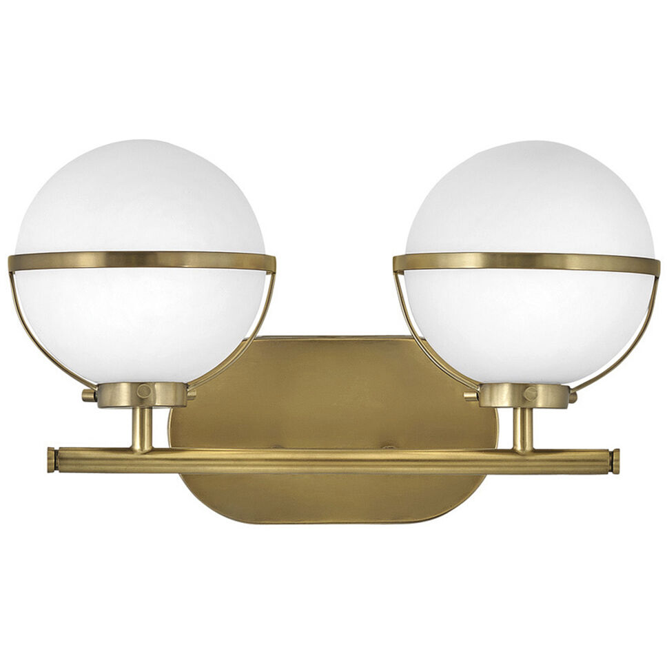 Hollis LED 15 inch Heritage Brass Vanity Light Wall Light