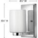 Miley 1 Light 5 inch Chrome Vanity Light Wall Light in Cased Opal
