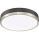 Algar LED 16 inch Matte Black and Brushed Nickel Flush Mount Ceiling Light