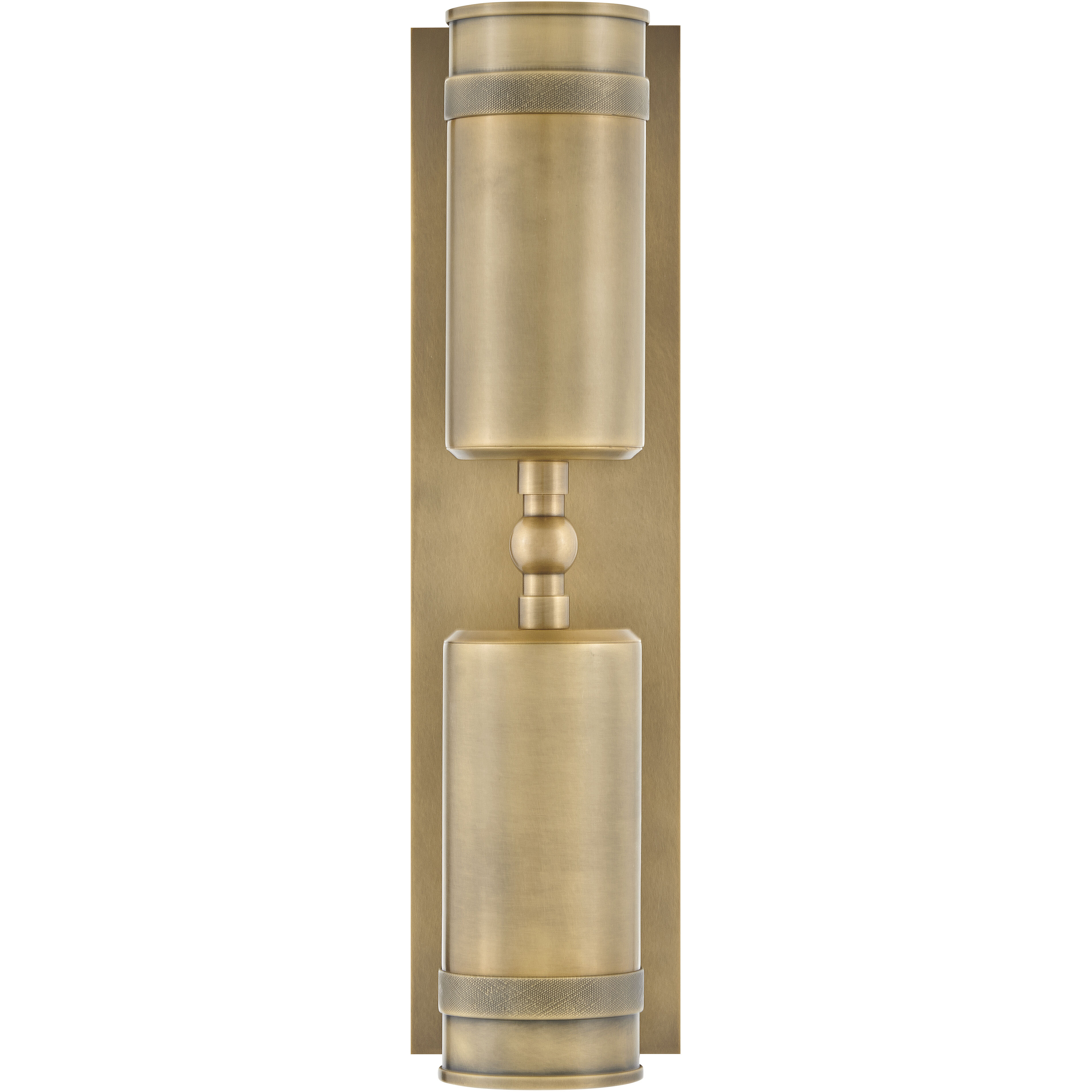 Pratt 2 Light 19 inch Heritage Brass Outdoor Wall Mount