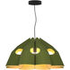 Victoria 29.5 inch Green Pendant Ceiling Light in Green/Ash