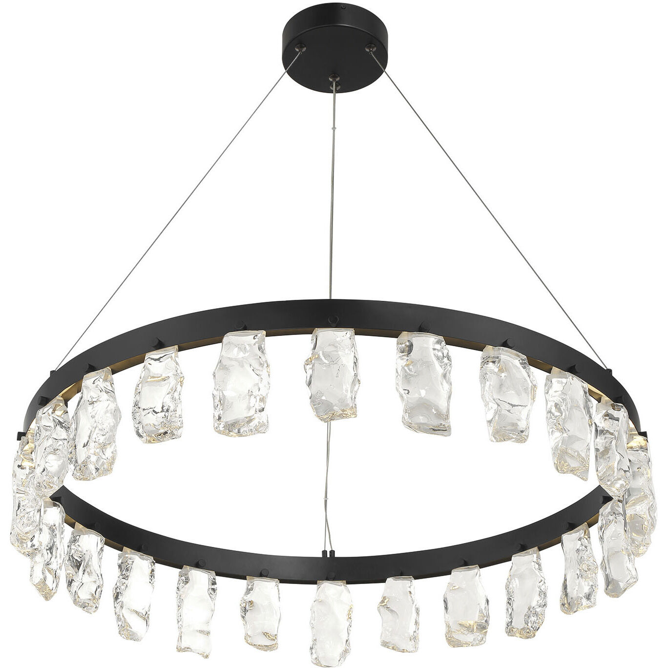 Artic Glacier LED 33.25 inch Coal Chandelier Ceiling Light