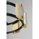 Radiant LED 34.75 inch Black and Gold Leaf Chandelier Ceiling Light