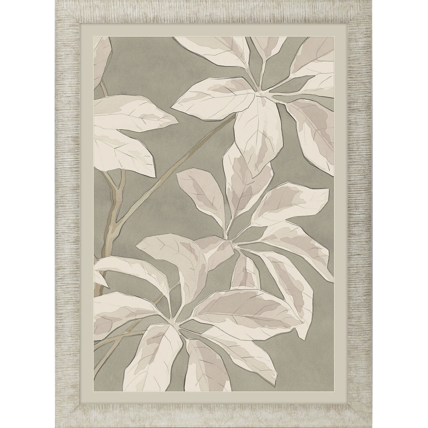 Lucky Plant Focus Gray and Neutral and Brown and Multi Framed Art, Propac