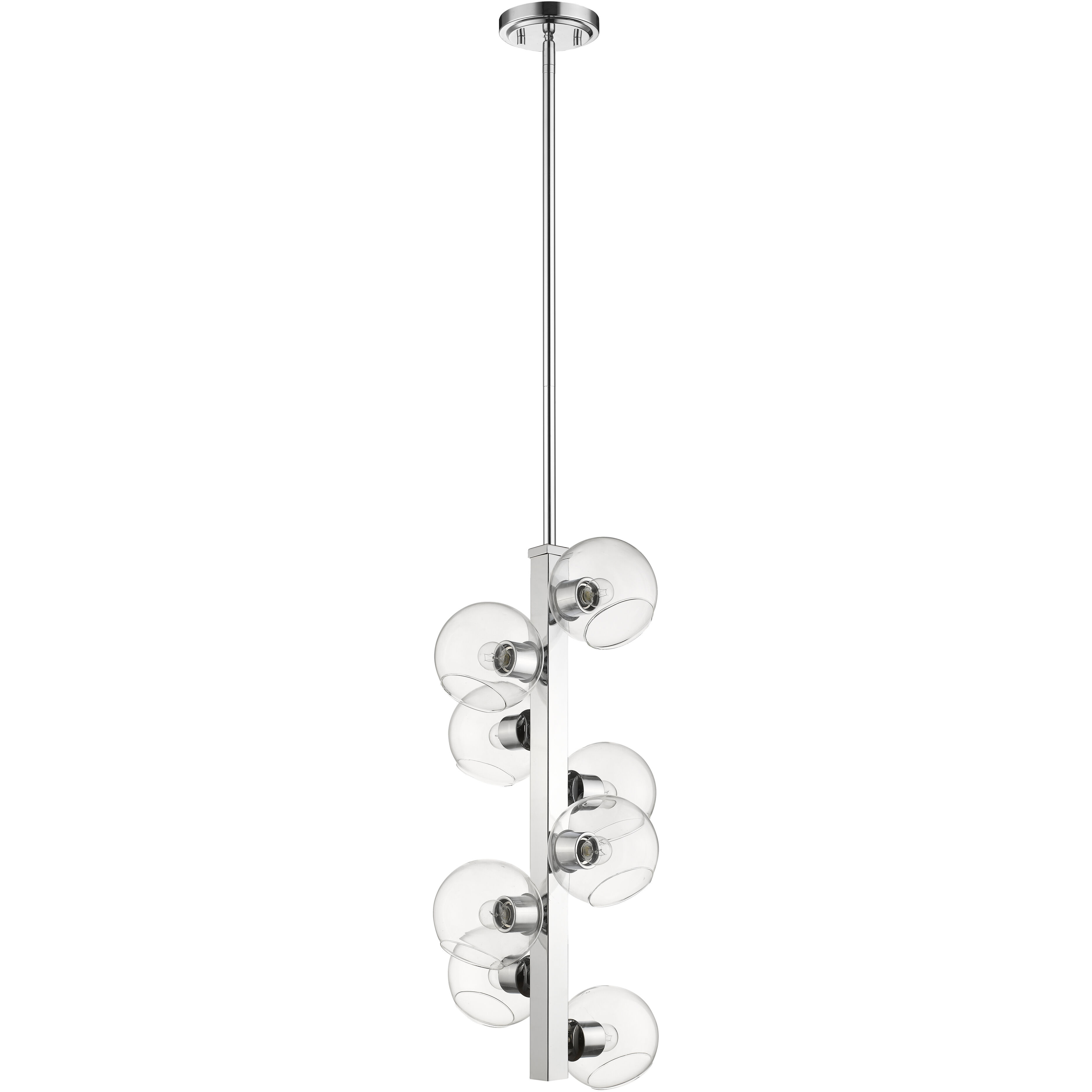 Marquee 8 Light 14 inch Chrome Chandelier Ceiling Light