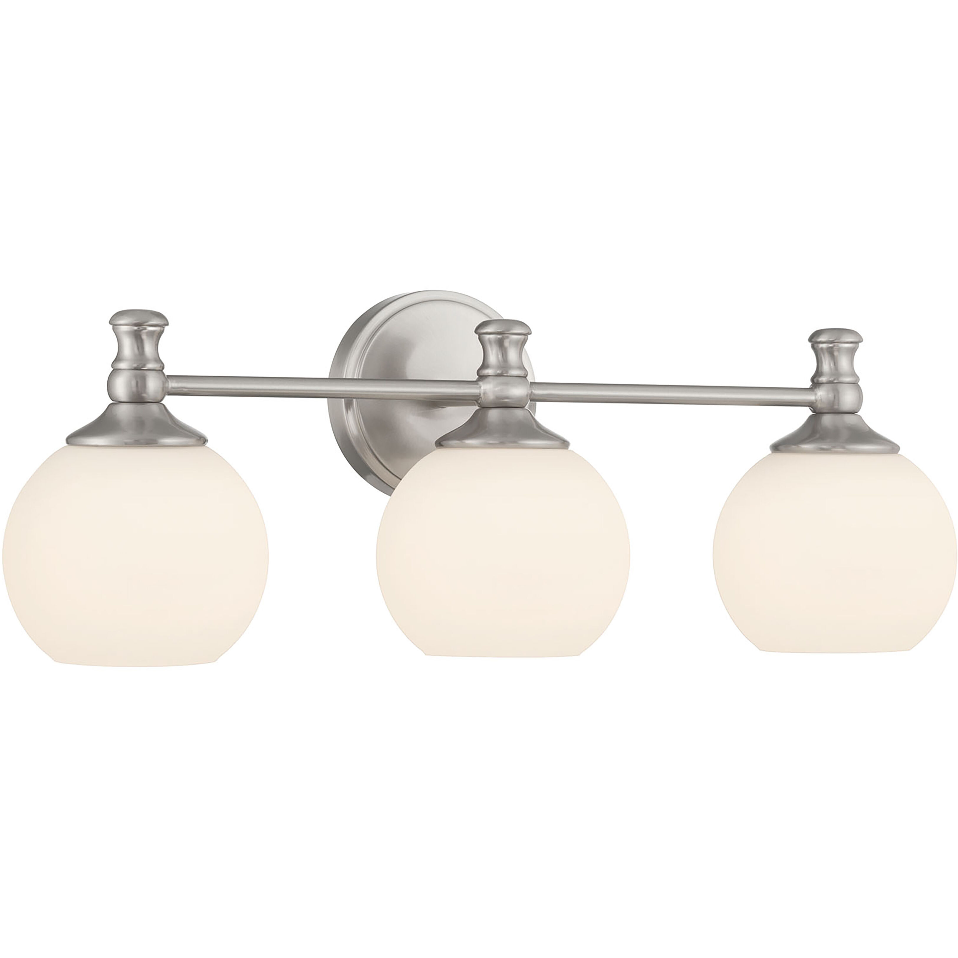 Orlisse 3 Light 23.5 inch Brushed Nickel Bathroom Vanity Light Wall Light