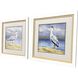 Heron by the Sea Blue and Beige Framed Art