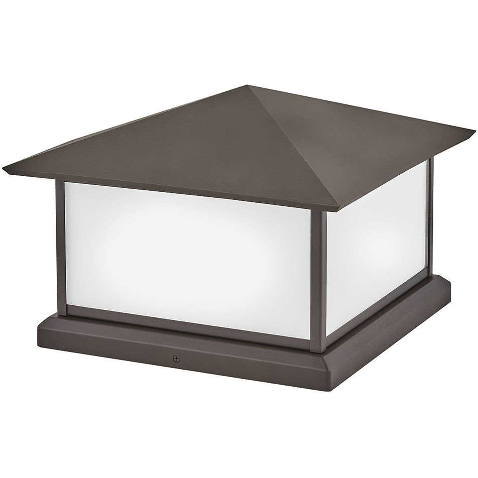 Walter LED 15 inch Textured Oil Rubbed Bronze Outdoor Pier Mount Lantern