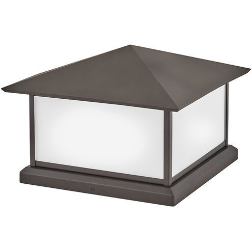 Walter LED 15 inch Textured Oil Rubbed Bronze Outdoor Pier Mount Lantern