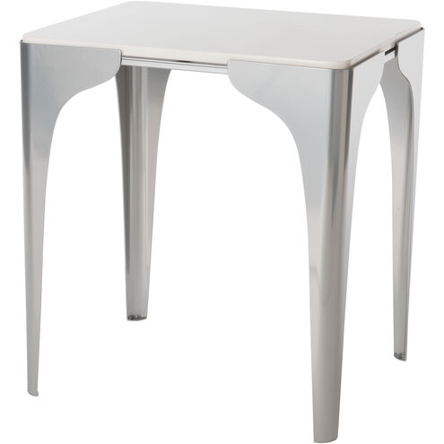 Cove 24.4 X 22.4 inch Sterling Side Table, Marble Top