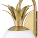 Palma LED 8 inch Heritage Brass Vanity Light Wall Light