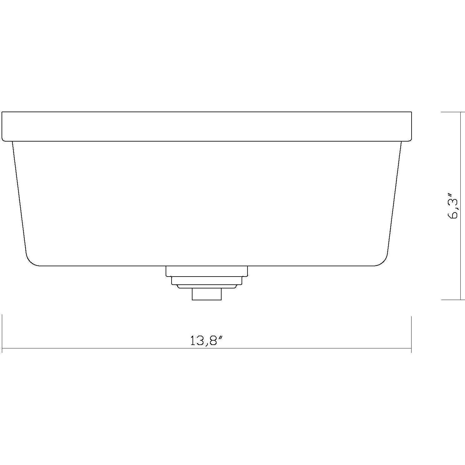 Arlington 3 Light 14 inch Matte Black Flush Mount Ceiling Light