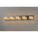 Gem 5 Light 39 inch Polished Chrome Bath Vanity Wall Light in Silver