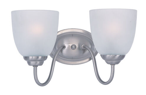 Stefan 2 Light 13 inch Satin Nickel Bath Vanity Wall Light