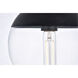 Eclipse 1 Light 10 inch Black Pendant Ceiling Light