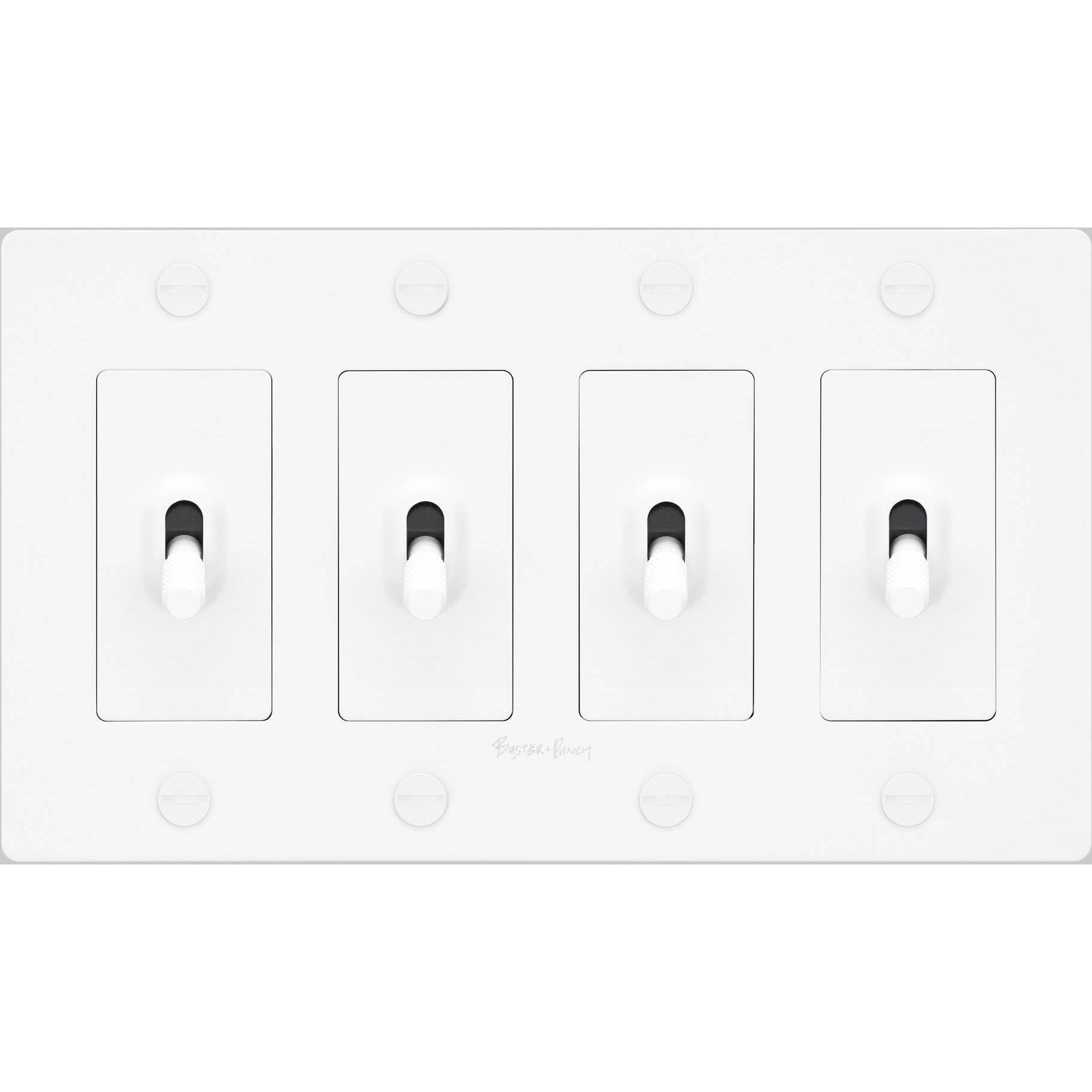 4G Toggle 120-277 White Light Switch