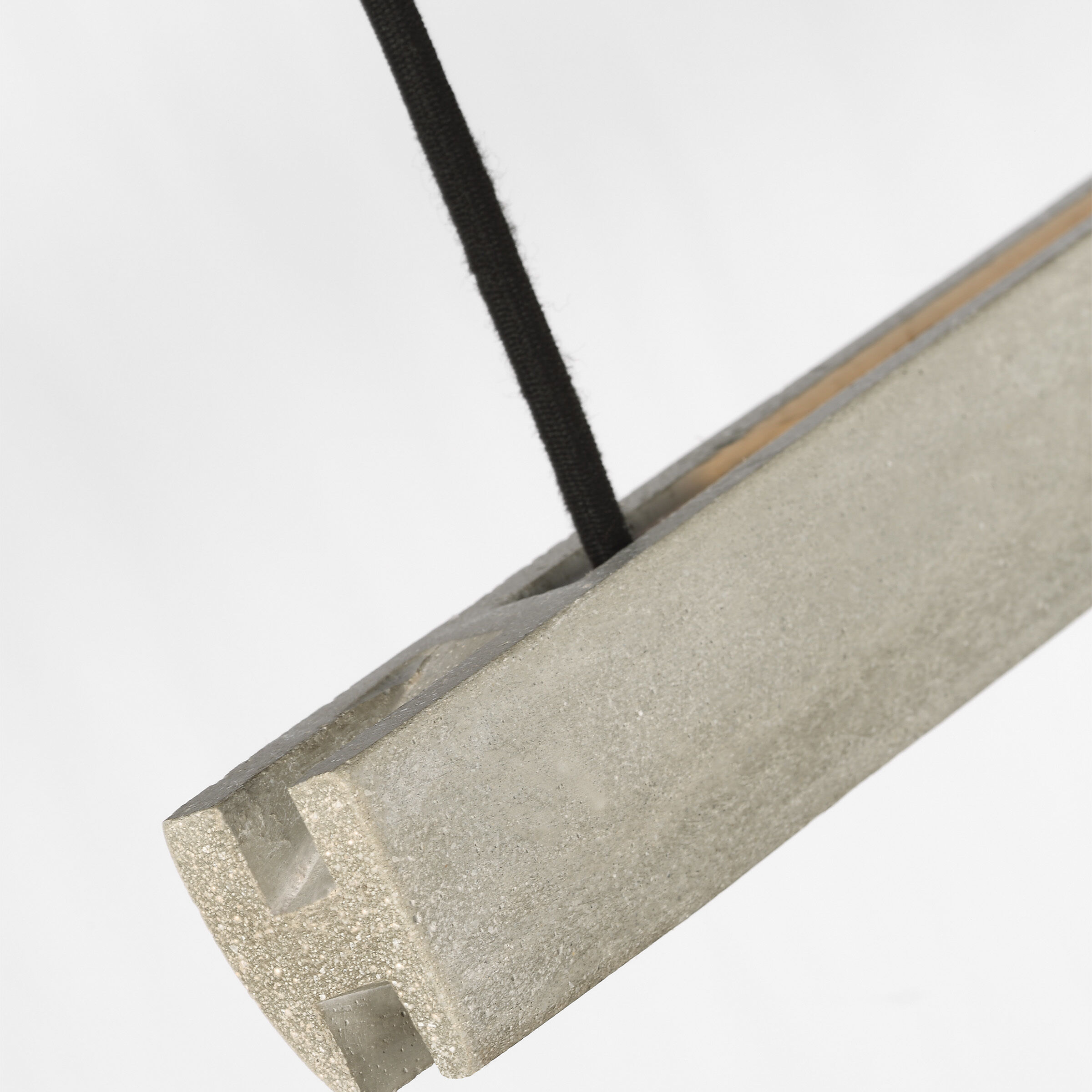 Mick De Giulio Lino LED 72 inch Honed Concrete Linear Chandelier Ceiling Light