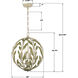 Broche 4 Light 16 inch Champagne Green Tea Mini Chandelier Ceiling Light