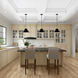 Baltic LED 15 inch Black and Brushed Brass Pendant Ceiling Light