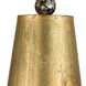 Noma Luxe 40 inch 60.00 watt Black With Gold And Silver Leaf Table Lamp Portable Light, Flambeau