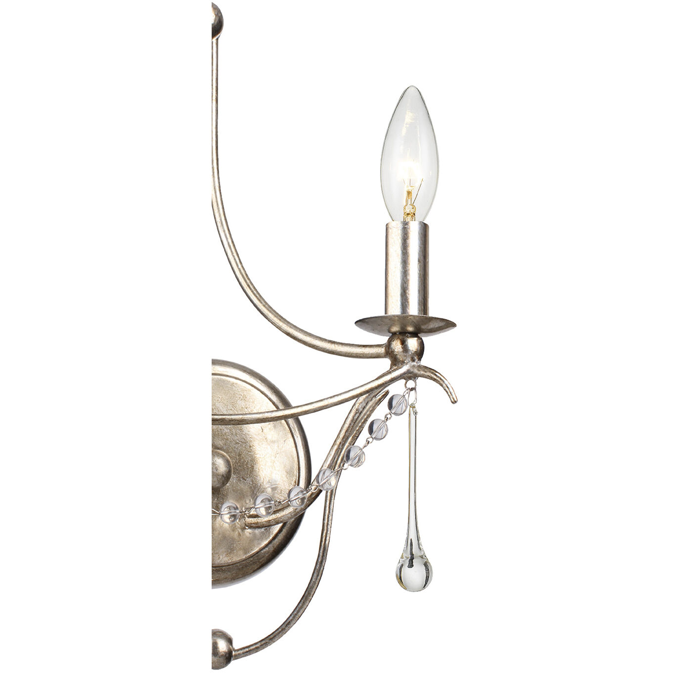 Metro Bath Wall Light in Antique Silver