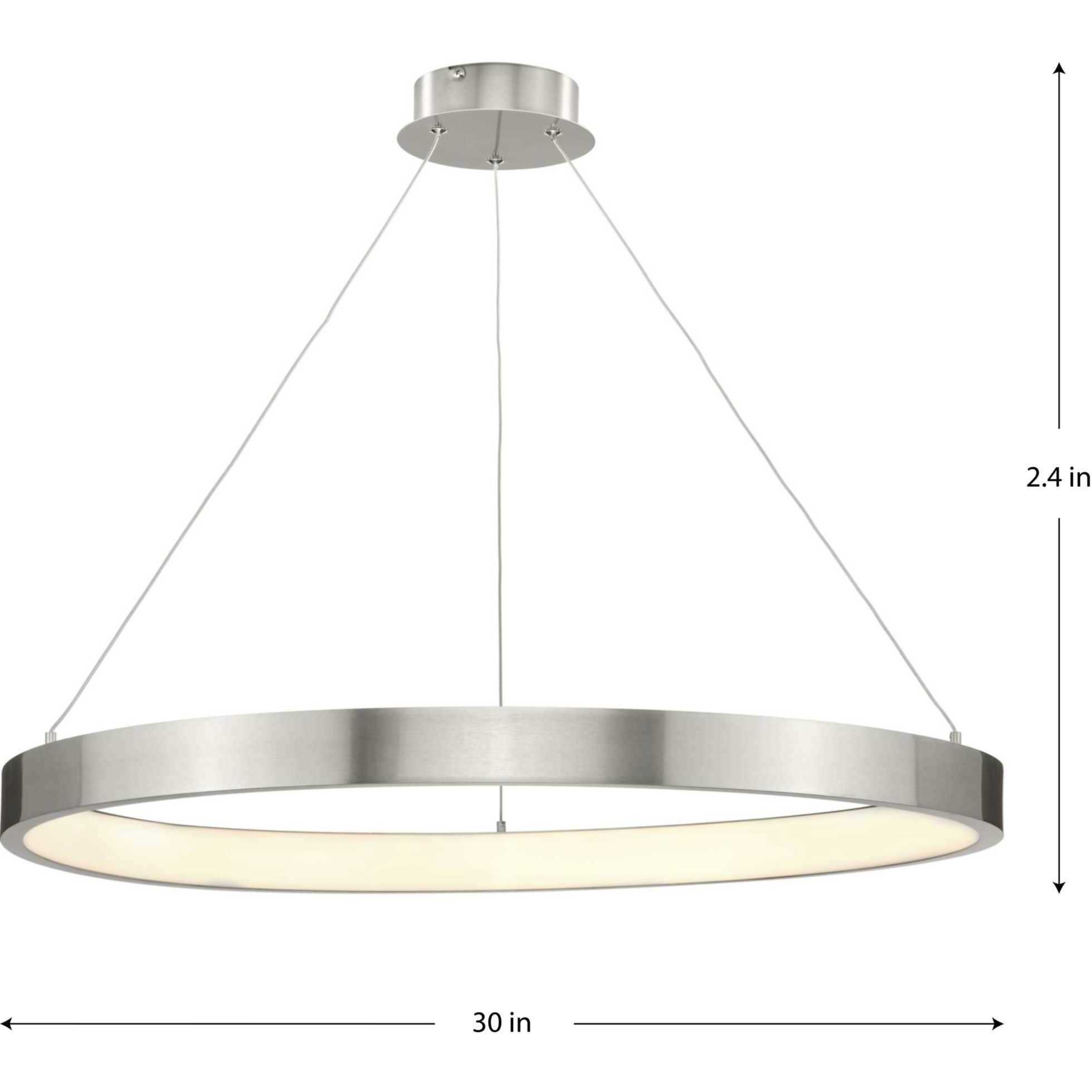 Inverse LED LED 30 inch Brushed Nickel Pendant Ceiling Light, Progress LED