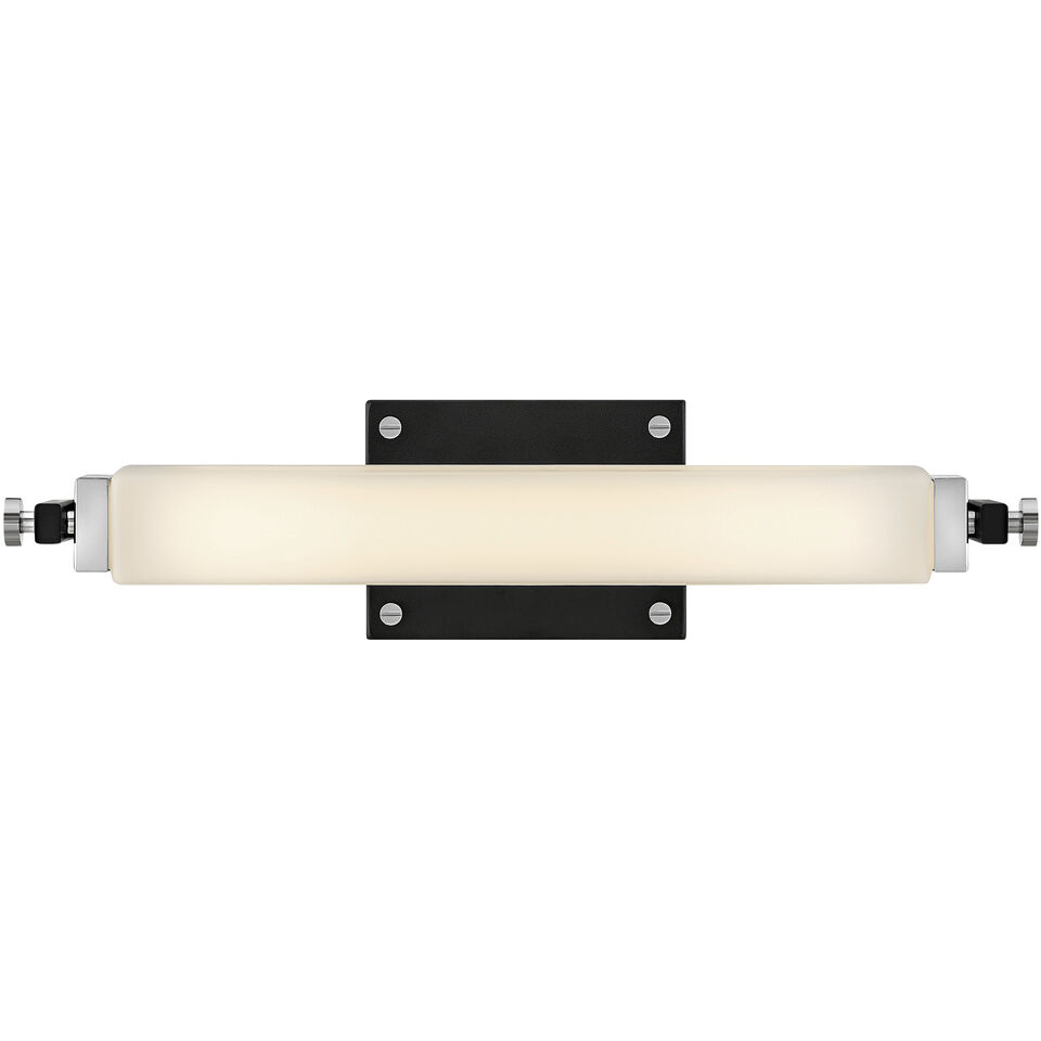 Rollins LED 18 inch Black with Chrome Bath Light Wall Light in Black/Chrome