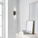 Kelly Wearstler Rousseau LED 4.25 inch Bronze Vanity Sconce Wall Light in Etched Crystal, Medium