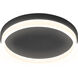 Anello 15 inch Matte Black Flush Mount Ceiling Light