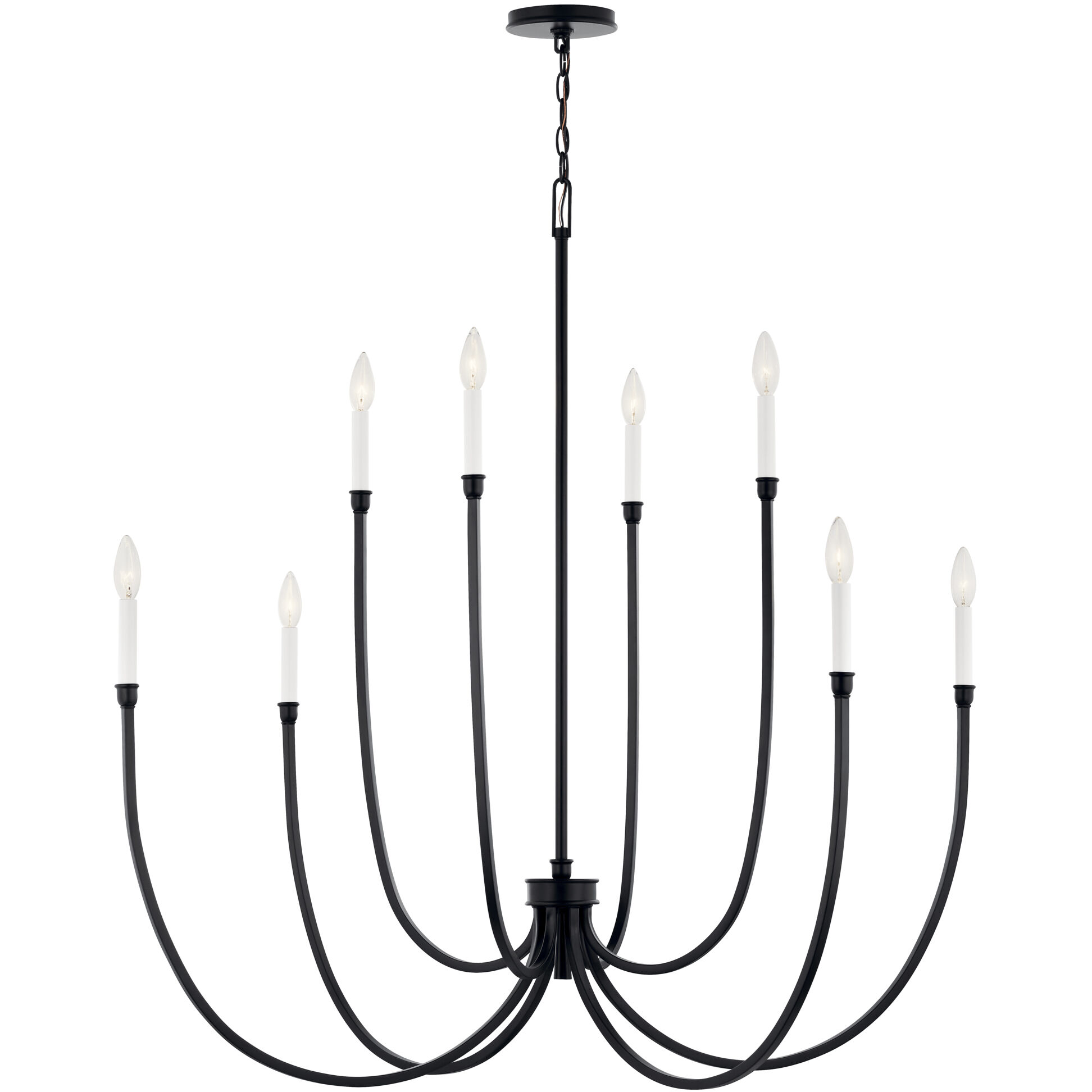 Malene 8 Light Black Chandelier Foyer Ceiling Light