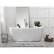 Harrieta Glossy White and Chrome Bathtub