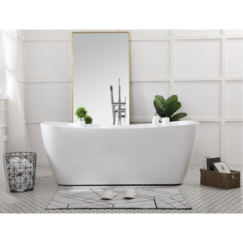 Harrieta Glossy White and Chrome Bathtub