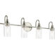 Kavi 4 Light 31.5 inch Brushed Nickel Vanity Light Wall Light