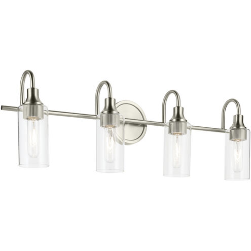 Kavi 4 Light 31.5 inch Brushed Nickel Vanity Light Wall Light
