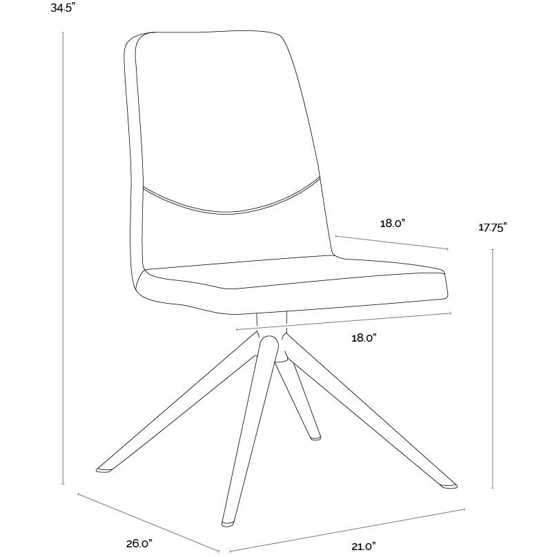 Hilda Vienna Cream Swivel Dining Chair, Swivel