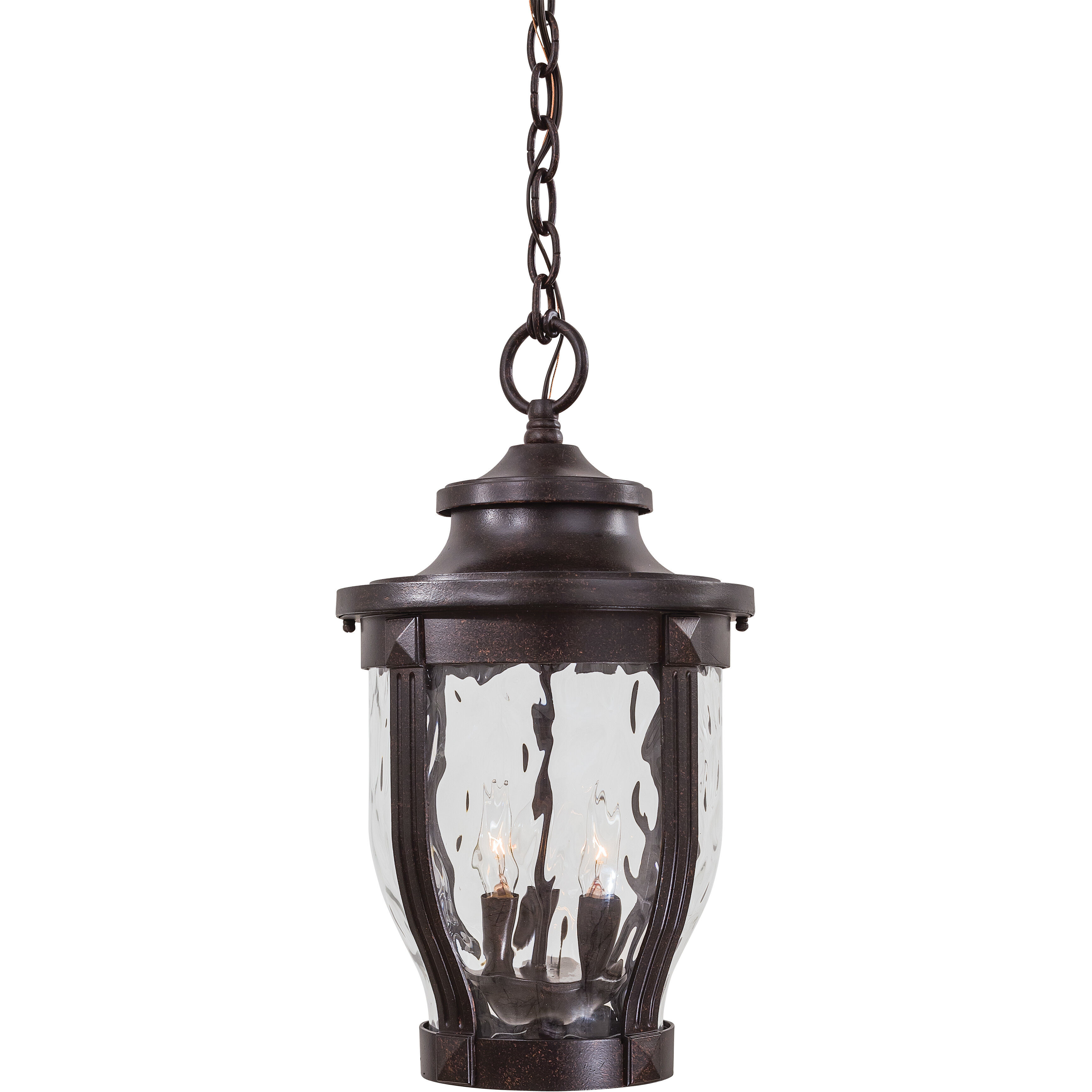 Merrimack 3 Light 10 inch Corona Bronze Outdoor Chain Hung Lantern, The Great Outdoors