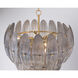 Marclaire 11 Light 26.5 inch Legacy Brass Pendant Ceiling Light in Grey Textured Handmade Glass