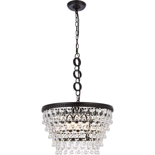 Nordic 5 Light 19 inch Black Pendant Ceiling Light